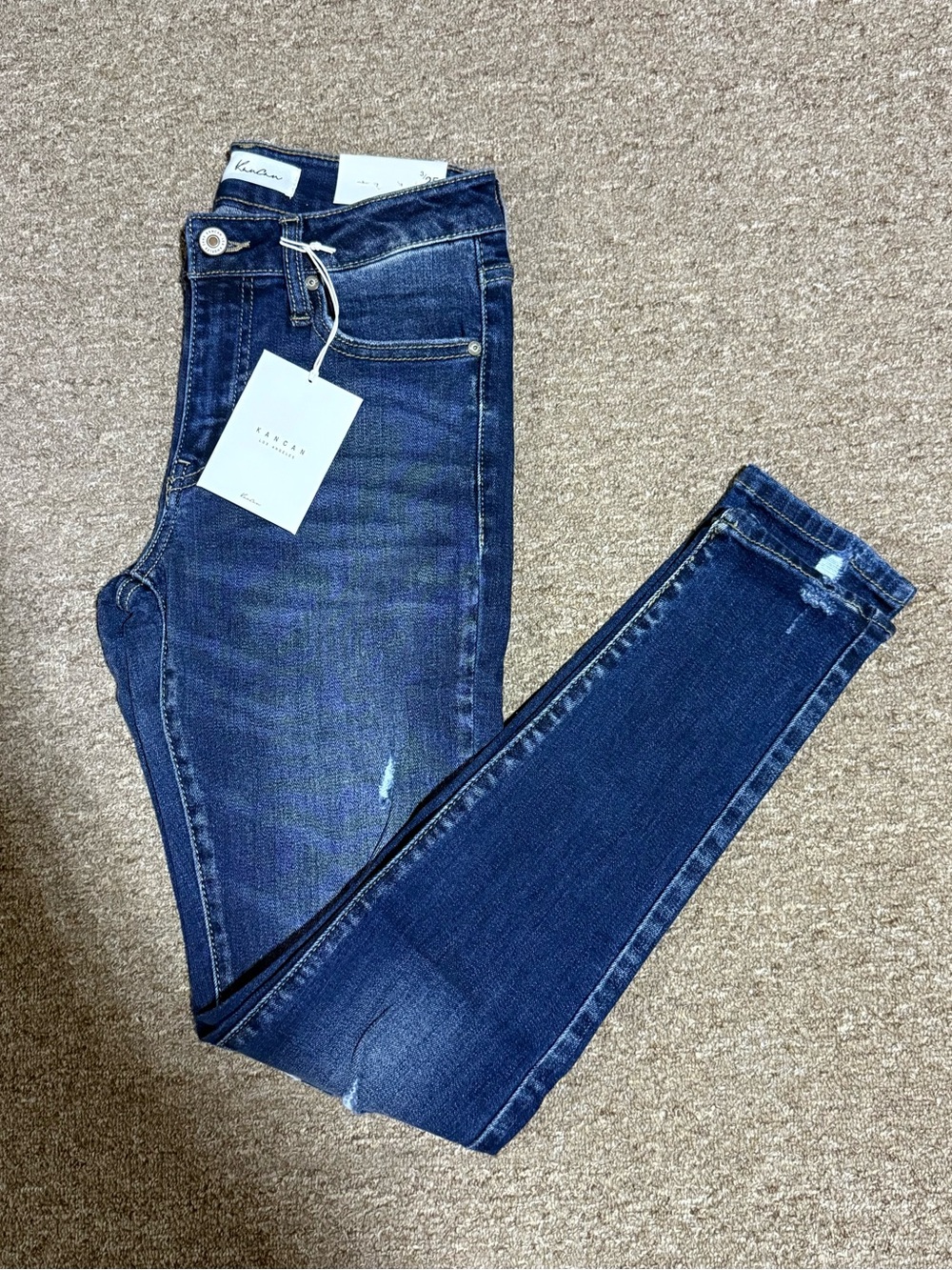 Kancan Mid Rise Super Skinny Jeans